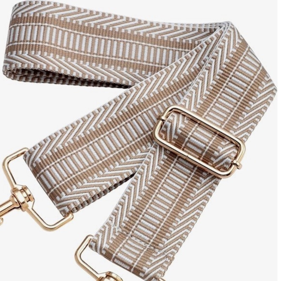 Purse Strap Wide Purse Strap Adjustable Replacement, pattern in in Beige/brown - Picture 7 of 9
